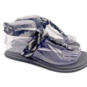 Sanuk Sandals Women' 6 Yoga Sling Ella Slingback Flats FB11170 Multicolor Fabric